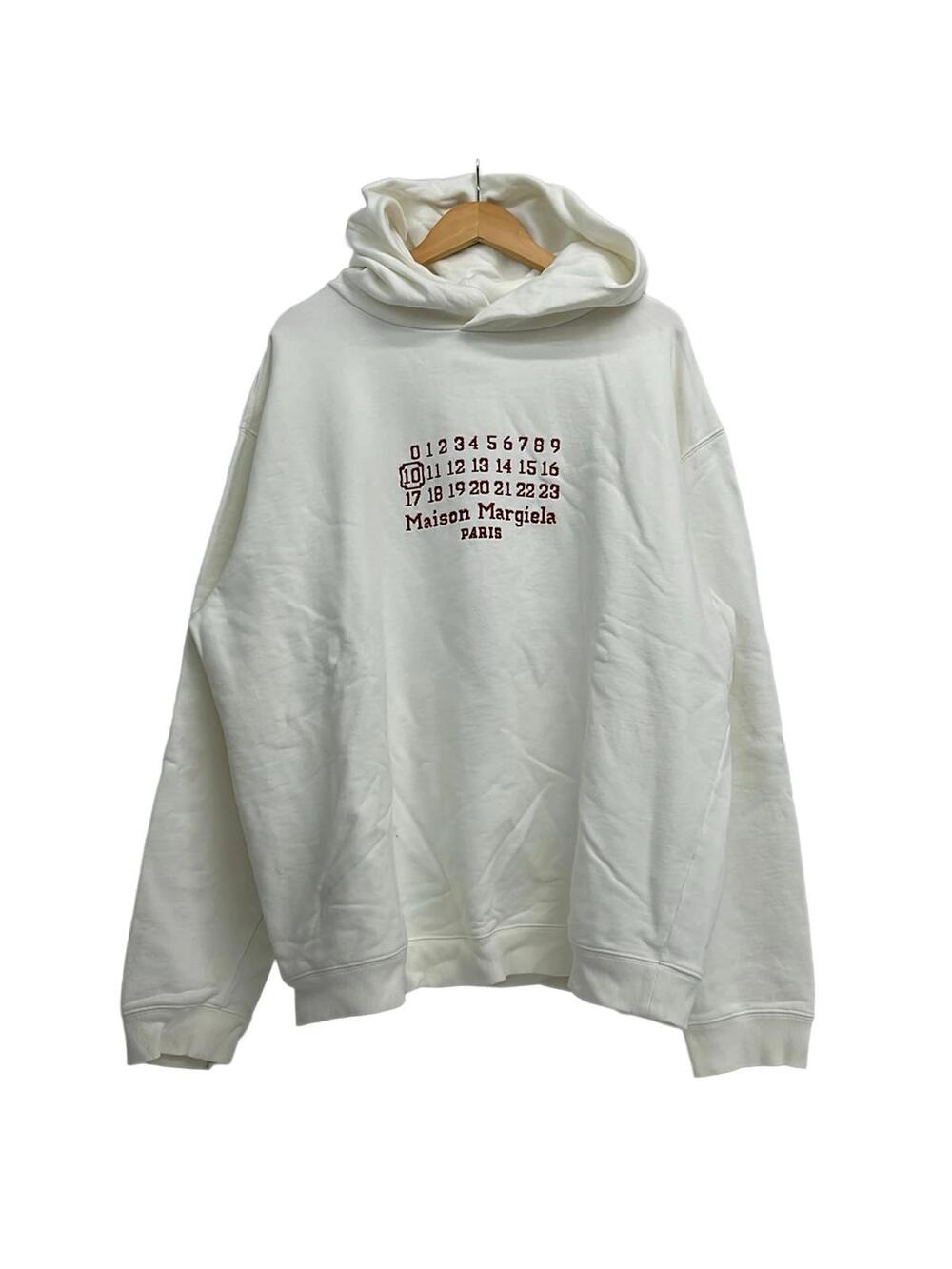 Maison Margiela White Red Men's Hoodie #323286M54B